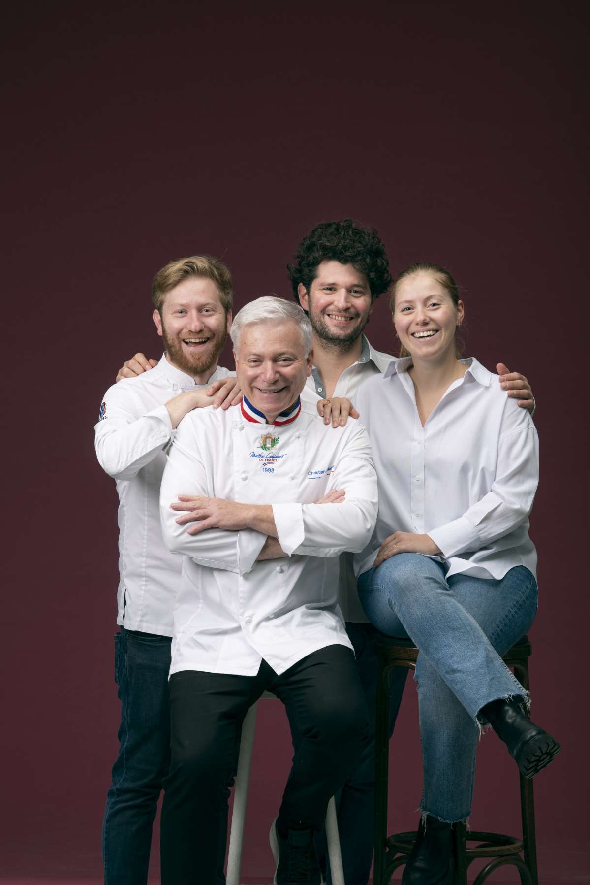 De gauche à droite : Jeff, Christian, Maxime et Léa Têtedoie